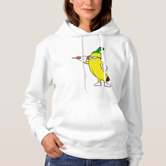 Banana in Darts mit Dart Hoodie (Vorderseite)