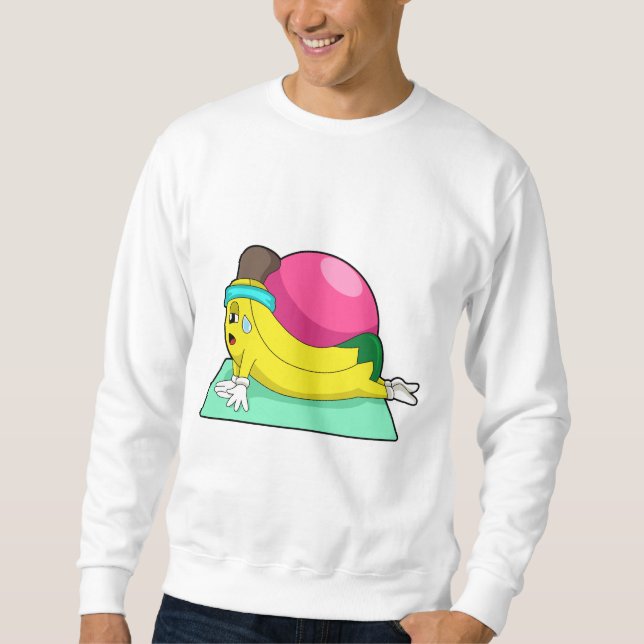 Banana in der Yoga-Fitness Sweatshirt (Vorderseite)
