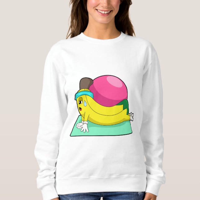 Banana in der Yoga-Fitness Sweatshirt (Vorderseite)