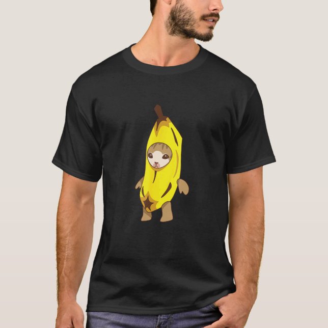 Banana-Katzen-Meme T-Shirt (Vorderseite)