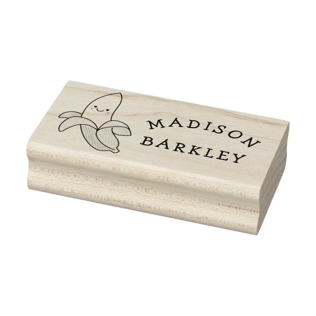 Banana Kid's Niedlicher Name Kawaii Gummistempel (Stempel)