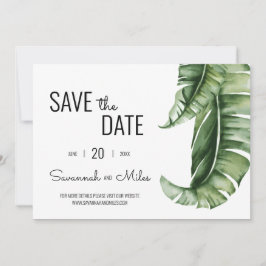 Banana Leaf Landschaft Save the Date Einladung