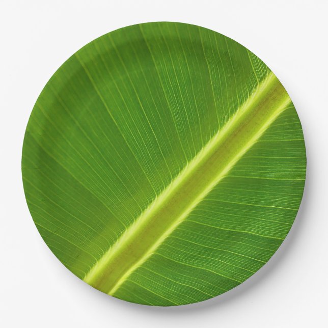 Banana Leaf Macro Pappteller (Vorderseite)