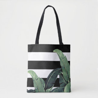 Banana Leaf Tropical Strip Bag - Martinique Print