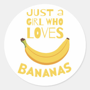 Banana-Liebe Runder Aufkleber
