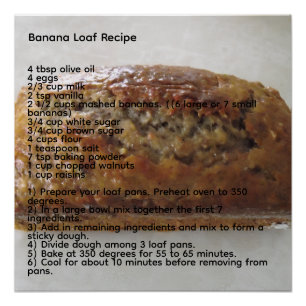 Banana Loaf Rezept Poster