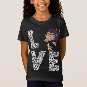 Banana Lover Funny Monkey Tropischer Sommer Obst L T-Shirt