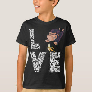 Banana Lover Funny Monkey Tropischer Sommer Obst L T-Shirt
