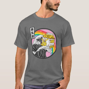 Banana Milk Surfing Kanagawa Wave Kawaii Anime Vap T-Shirt