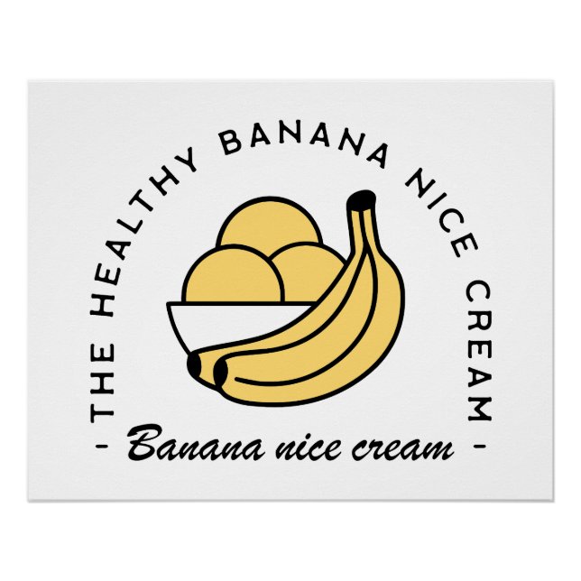 Banana nice Creme hausgemachte gesunde Früchte Äst Poster (Vorderseite)