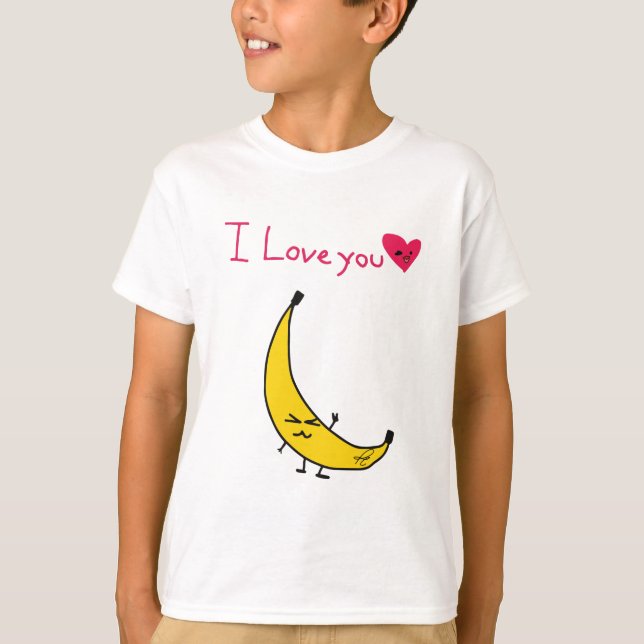 Banana Niedlich Baby Zeichnend T-Shirt (Vorderseite)