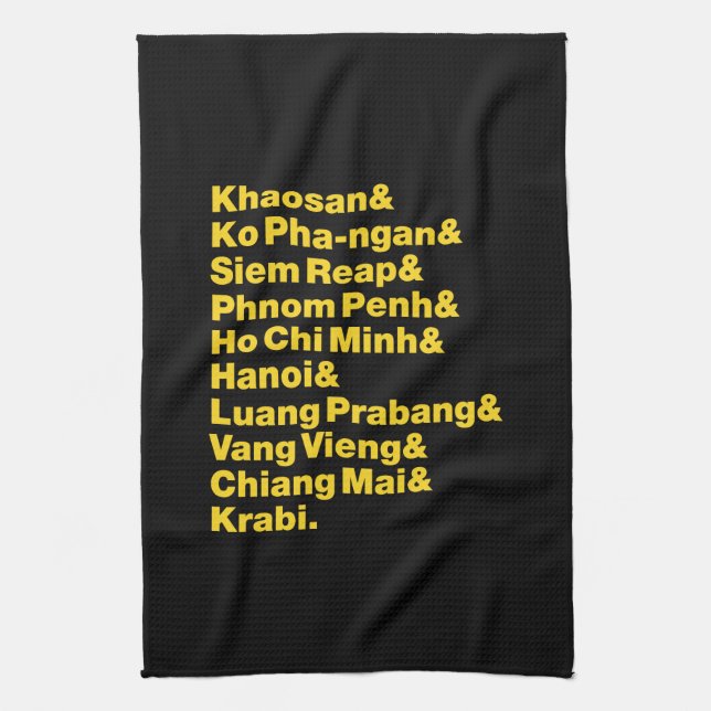 Banana Pancake Trail / Circuit Geschirrtuch (Vertikal)