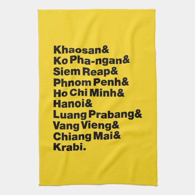 Banana Pancake Trail / Circuit Geschirrtuch (Vertikal)