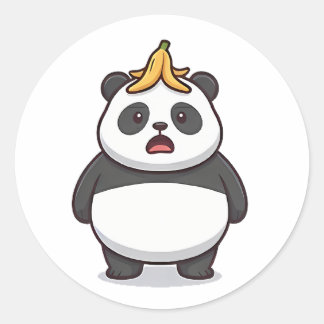 Banana Panda Runder Aufkleber