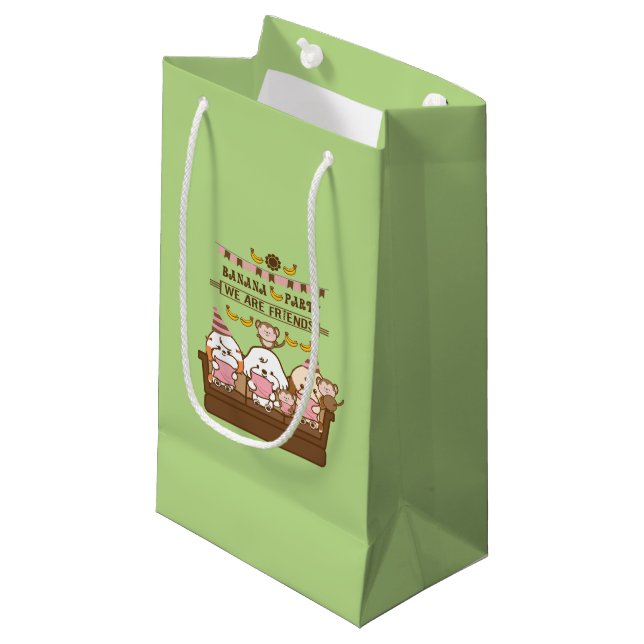 Banana-Party Kleine Geschenktüte (Vorderseite Schrägansicht)