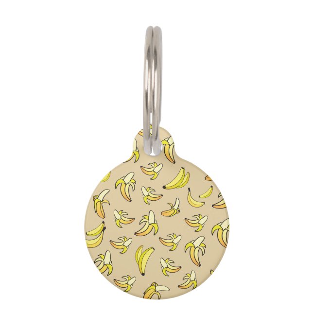 Banana Pattern Haustiermarke (Vorderseite)