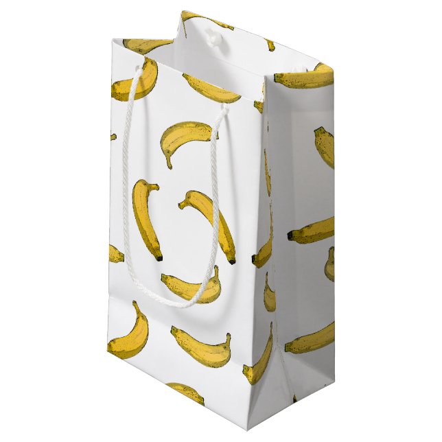 Banana Pattern Kleine Geschenktüte (Vorderseite Schrägansicht)