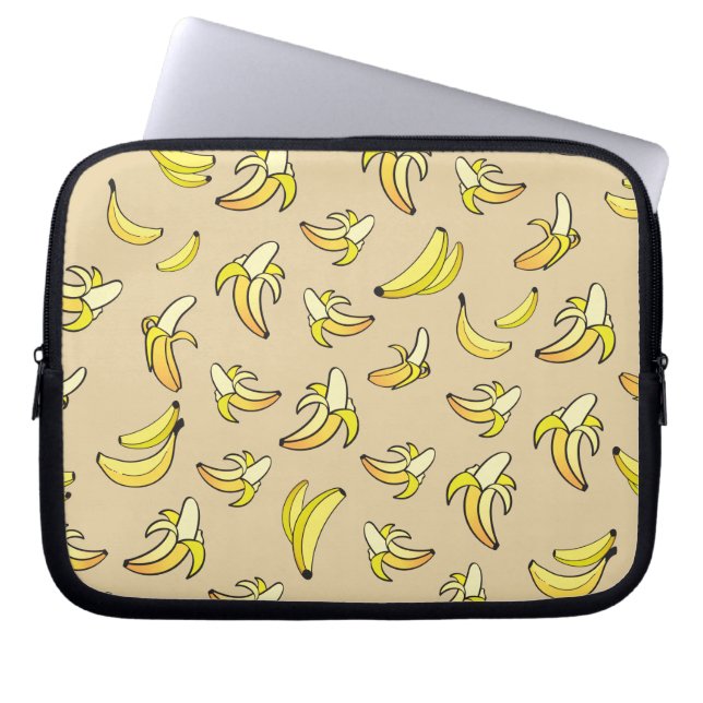 Banana Pattern Laptopschutzhülle (Vorderseite)