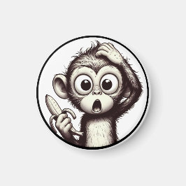 "Banana Peel Crisis Monkey" Magnet