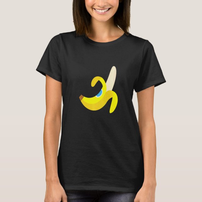 Banana Plantain Niedlich Reif Geschälte Früchte Ye T-Shirt (Vorderseite)