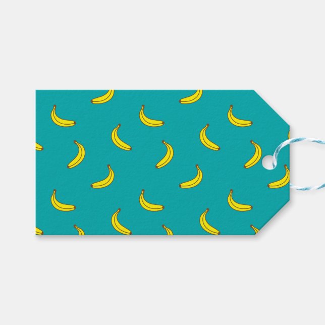 Banana Print Geschenkanhänger (Vorderseite (Horizontal))