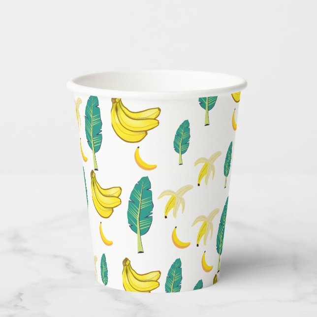 Banana Print Pappbecher (Vorderseite)