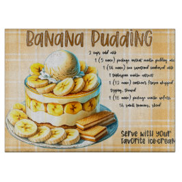 Banana Pudding Rezept Schneidebrett