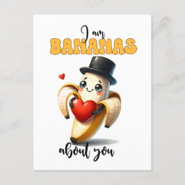 Banana Punny Funny Valentine Postkarte
