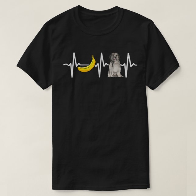 Banana Pyrenean Shepherd Heartbeat Dog Lover  T-Shirt (Design vorne)