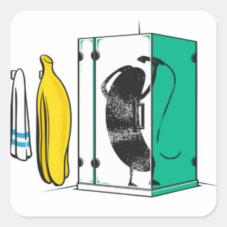 Banana Quadratischer Aufkleber