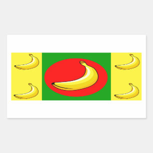 Banana-Republik-Flagge Rechteckiger Aufkleber