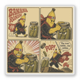 Banana Ronin Einmachglas — Der wahre Kampf in dir Aufkleber