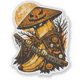 Banana Ronin Halloween Nacht — Gruseliger Krieger  Aufkleber
