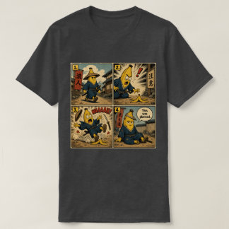 Banana Ronin Slip — Lustiger Bushido-Comicstrip T-Shirt