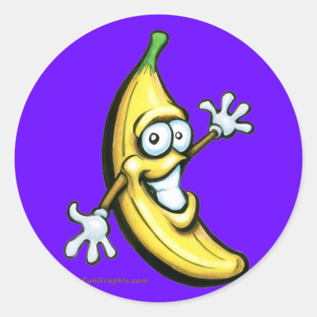 Banana Runder Aufkleber (Vorderseite)