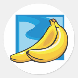 Banana Runder Aufkleber