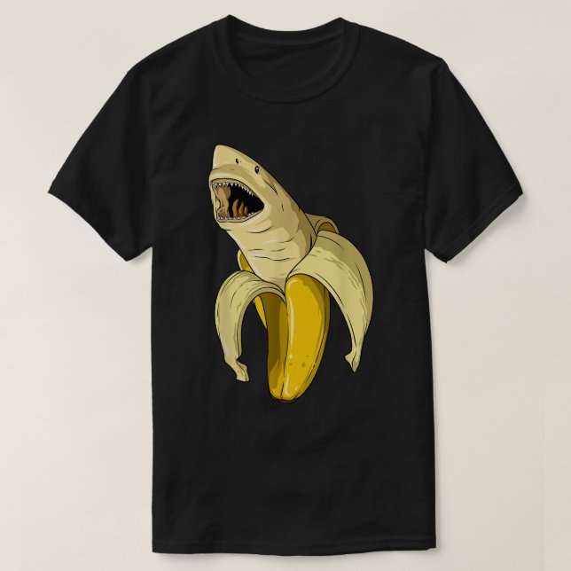 Banana Shark Banana Themed Party Shark Teil T-Shirt (Design vorne)