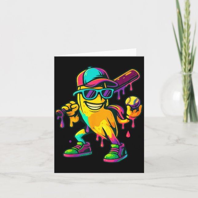 Banana Shirt Funny Banana Drip Graphic Kids Boys G Karte (Vorderseite)