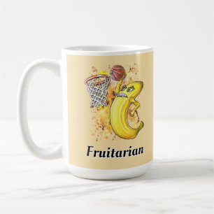 Banana Slam Dunk HandGezeichnet Kunstwerk individu Kaffeetasse