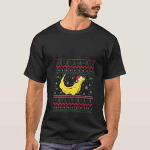 Banana Slug Santa Claus Ugly Christmas Pattern Hol T-Shirt