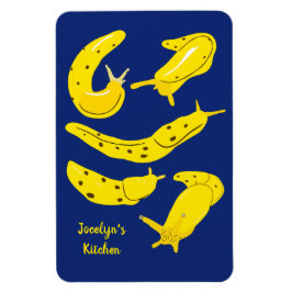 Banana Slugs Gelb und Royal Blue Personalisiert Magnet