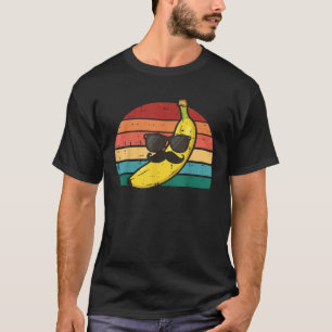 Banana Sonnenbrille Mustache Retro Fruit Face Men T-Shirt