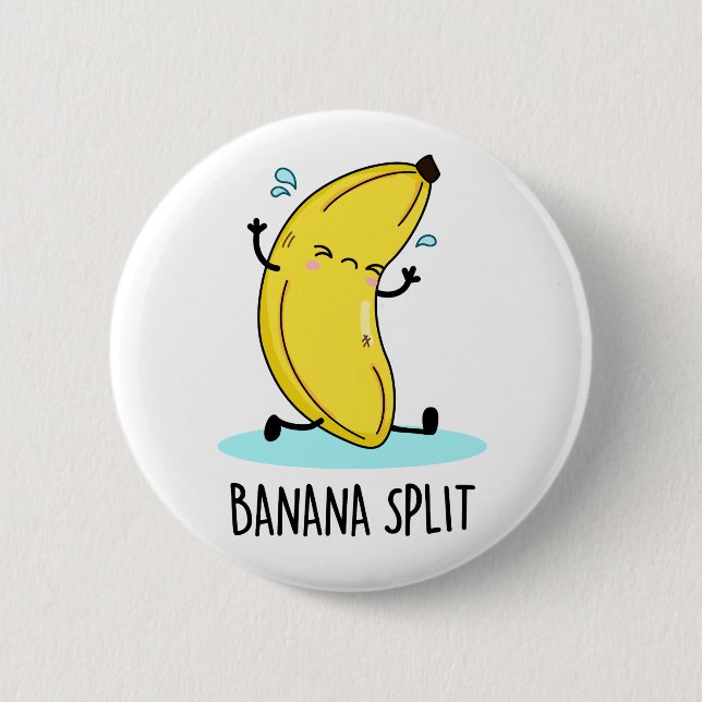 Banana Split Funny Dancing Banana Pub Button (Vorderseite)