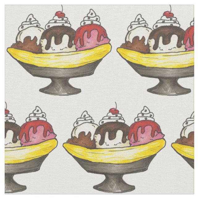 Banana Split Ice Banca del Gottardo Feinschmecker Stoff (Nahaufnahme)