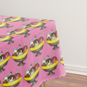 Banana Split Ice Cream Shoppe Sundae Feinschmecker Tischdecke