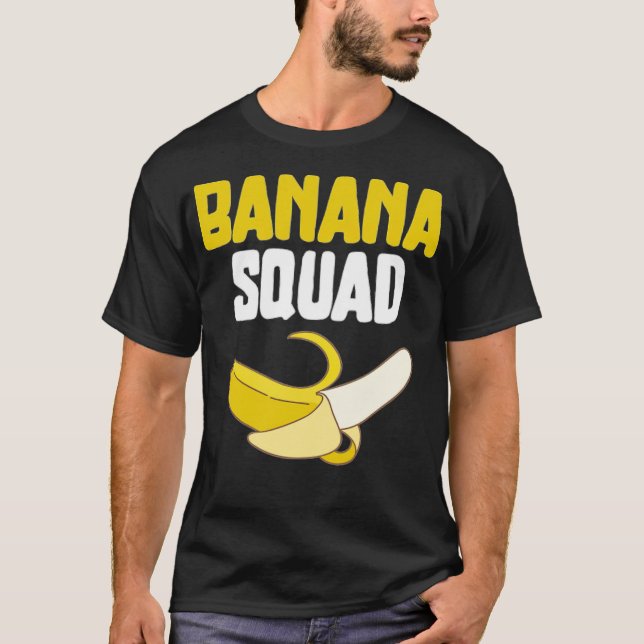 Banana Squad Funny Banana Lovers Vegan Food Funny  T-Shirt (Vorderseite)