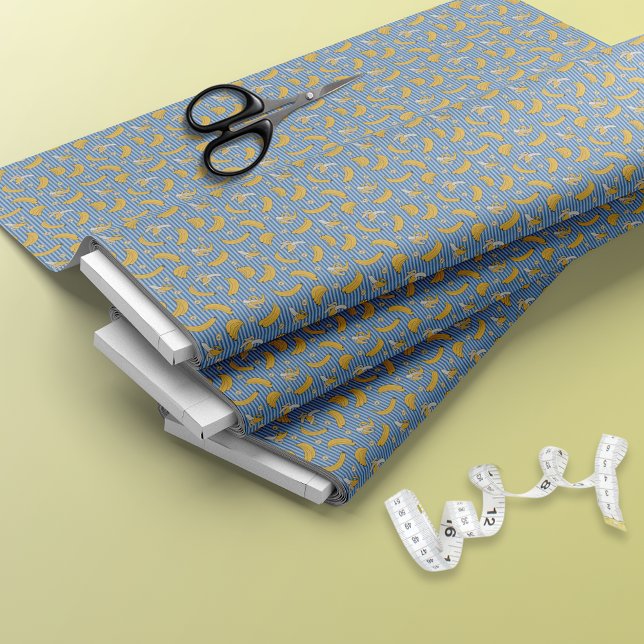 Banana Stripe Vector Muster | Classic Blue Stoff (Von Creator hochgeladen)