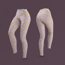 Banana Stripe Vector Muster | LILA Leggings