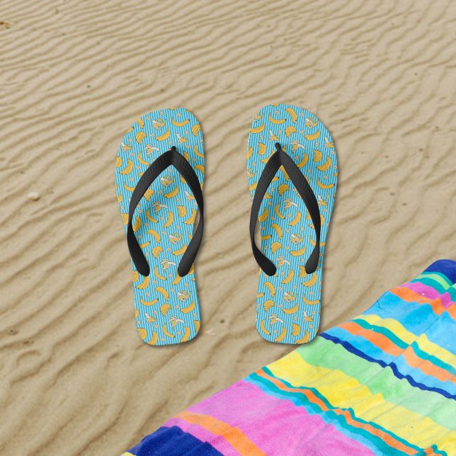 Banana Stripe Vector Muster | Türkisblau Flip Flops (Von Creator hochgeladen)