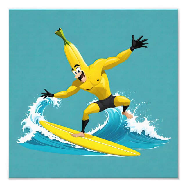Banana Surfer 01 Fotodruck (Vorne)